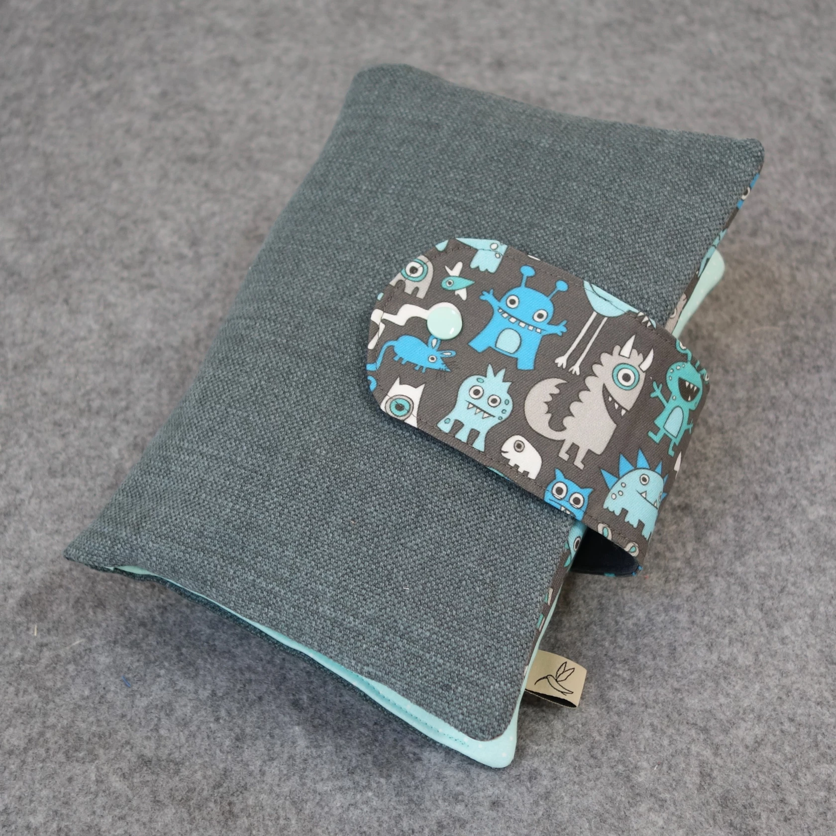 Windeltasche süße Monsterchen/Grau Windeltasche süße Monsterchen/Grau
