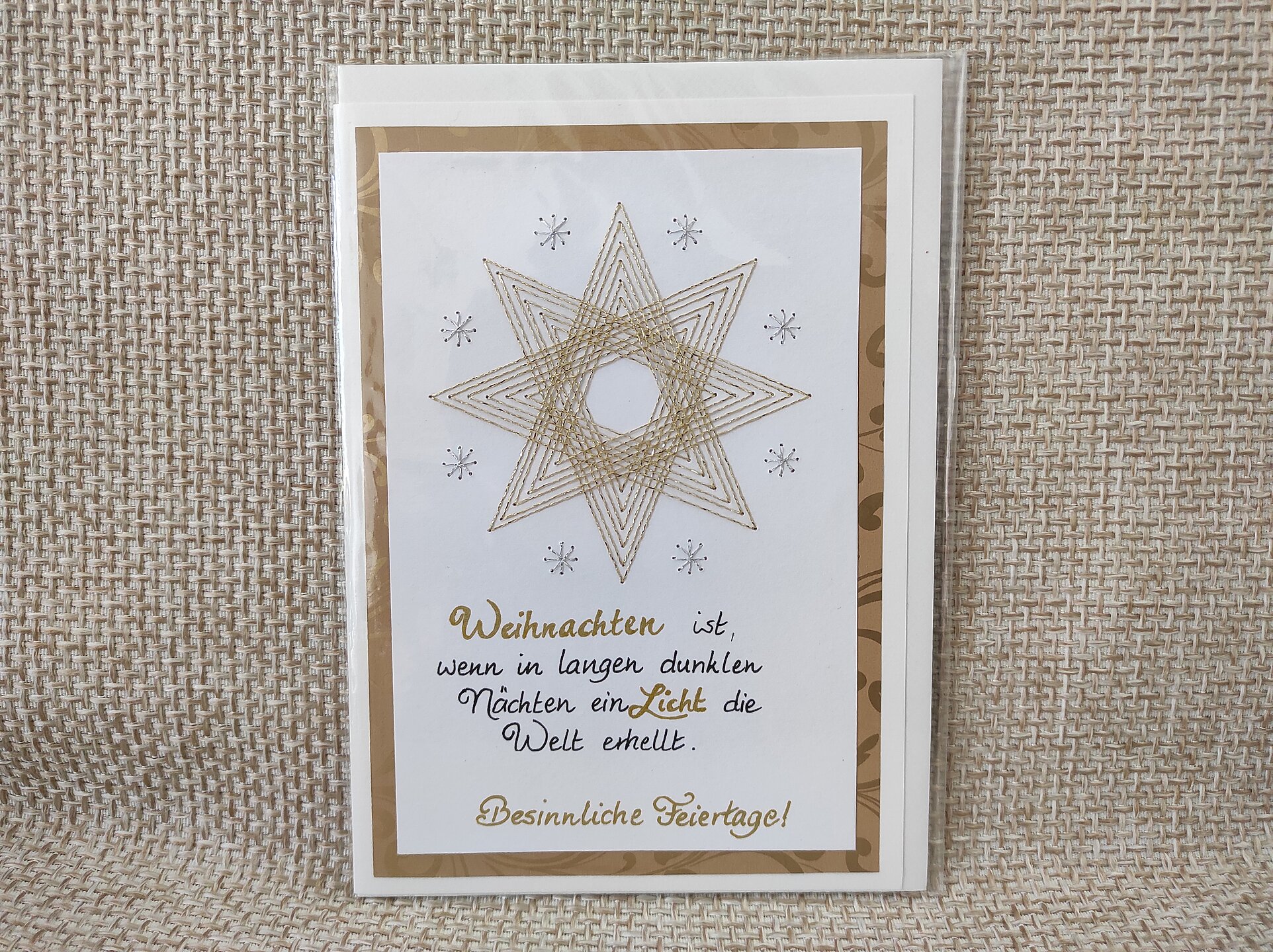 Weihnachtskarte Stern raffiniert