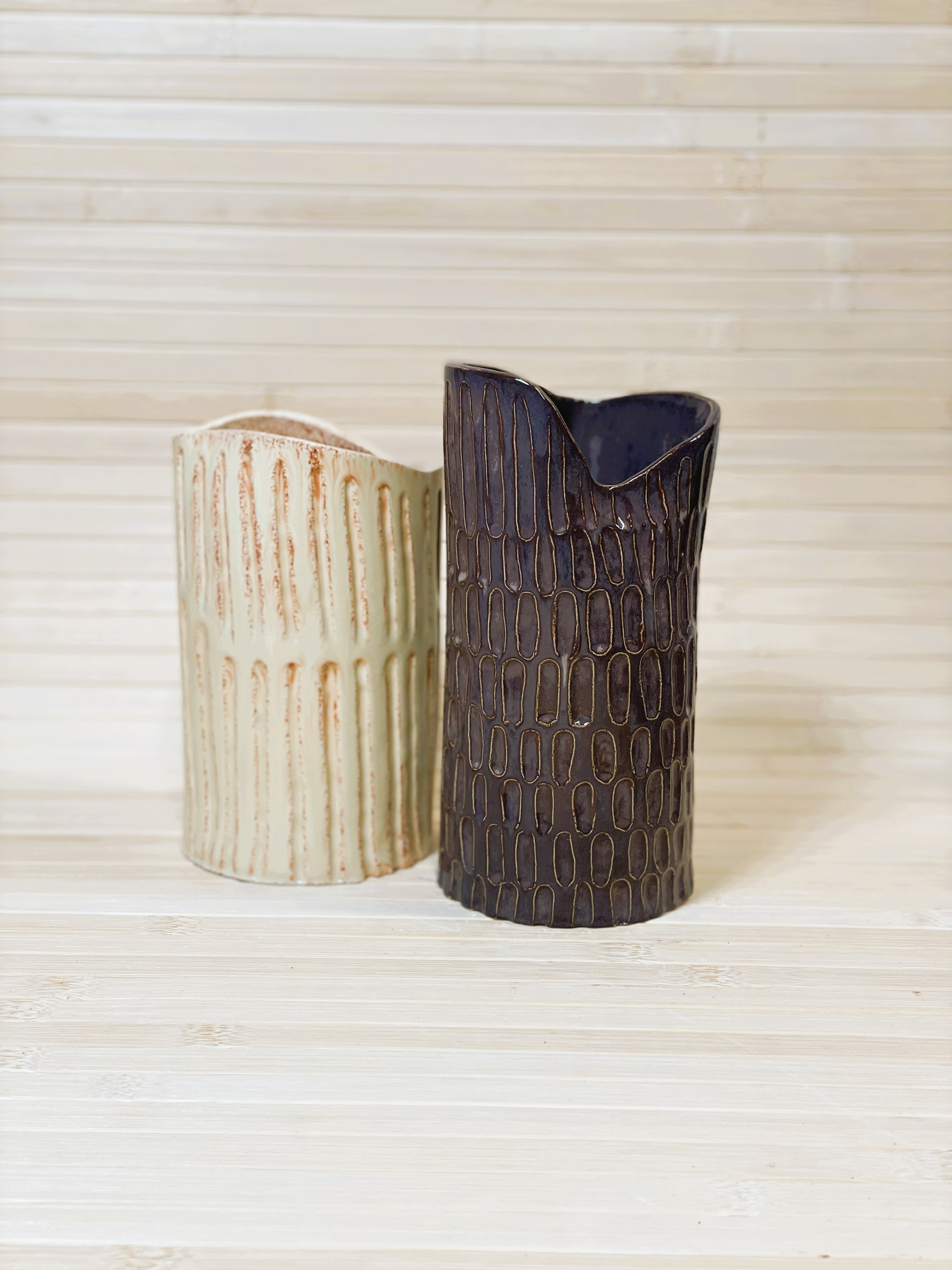 Vase braun